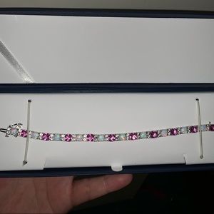 Opal & Pink Sapphire Bracelet